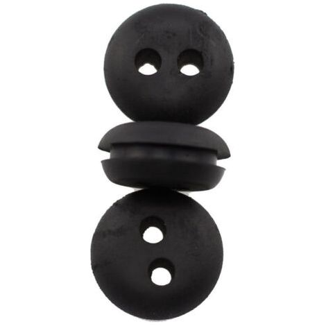 10 œillets en caoutchouc, 2 trous, noir, outils de pelouse, accessoires de jardinage (10 pièces) (1/4)