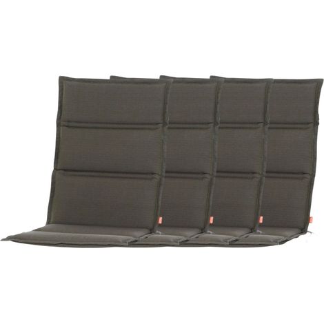 4er-Set Sesselauflage Centauri olivgrün 110x48x3cm Sitzkissen Stuhlkissen Kissen