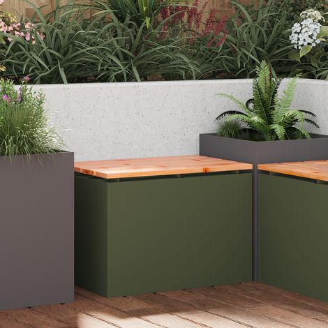 Maison Exclusive - Gartenbank Olive Grün 60 x 40 x 43 cm (1/5)