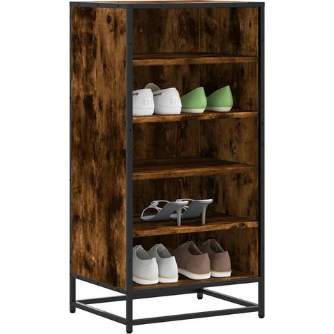 Schuhregal Räuchereiche 48x38x97,5 cm Holzwerkstoff