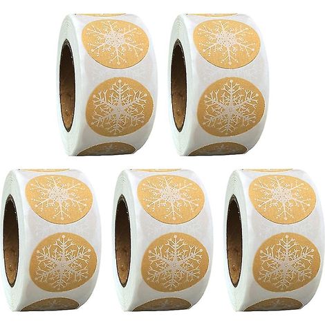 5 rouleaux d'étiquettes cadeaux autocollantes - Étiquettes de Noël - Étiquettes de nom - Étiquettes cadeaux de Noël - Autocollants cadeaux de Noël (1/5)