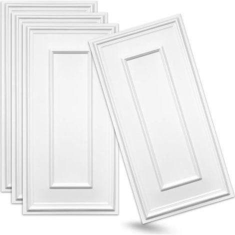 3D Wandpaneele Polystyrol - Weiß - 100x50cm - Leichtes Polystyrol - 0,5 m2 (1/5)
