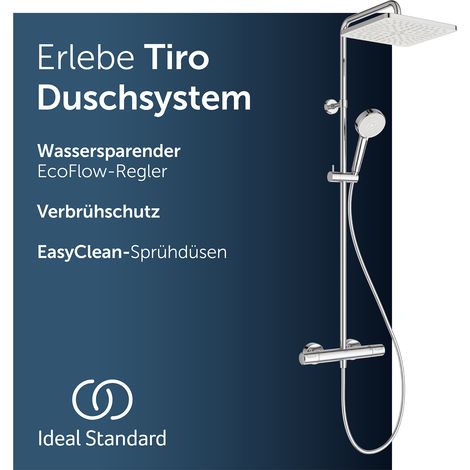 Ideal Standard Duschsystem Tiro, Wasser- & Energiesparend, CoolBody-Technologie, Einfache Reinigung (1/5)