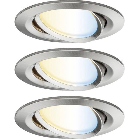 PAULMANN NOVA PLUS SPOT D'ÉCLAIRAGE INTELLIGENT ACIER BROSSÉ ZIGBEE (929.62) (1/5)