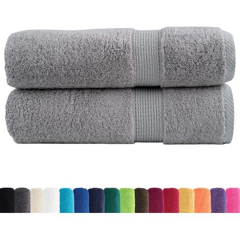Serviettes de douche de qualité supérieure SOLUND 2 pcs gris CFW401530 (1/5)