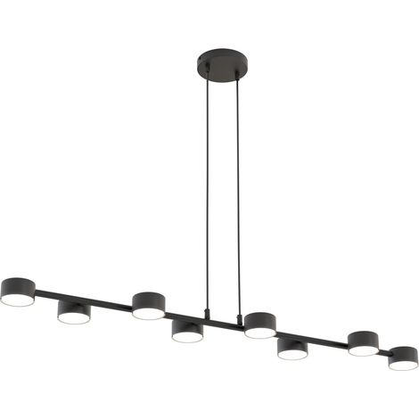 Lampada sospensione loft nera Megara 8xGX53 Emibig (1/5)