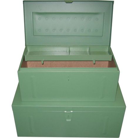 Coffre acier vert 690x360x310mm (H)