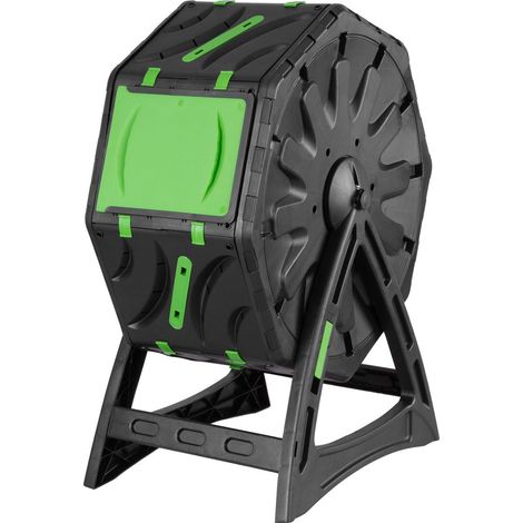 Komposter Strend Pro Garden, Trommel, 70 Liter, schwarz, 55,5x36x72 cm