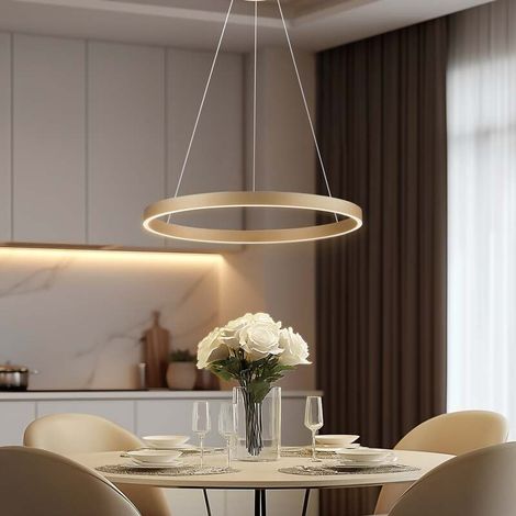 [GEBRAUCHT] B-Ware Lucande Hängeleuchte Yonam LED Pendelleuchte dimmbar gold 1-flammig Tuya 250cm (1/2)
