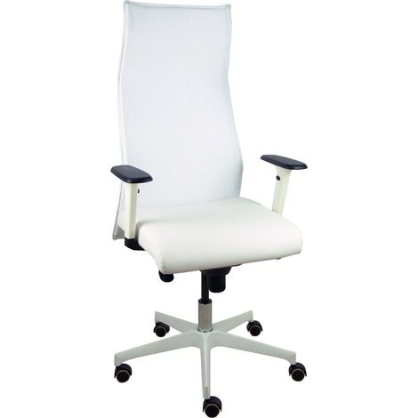 Sillón Albacete malla blanco similpiel blanco (1/5)