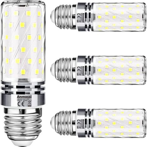Ampoule Led E27 Blanc Froid 6000K,Ampoules Maïs LED 12W Équivaut à Ampoule Halogène 100W,1200Lm,360 °Angle Faisceau,Non Dimmable,Pas de Scintillement,Ampoule éclairage Led E27,Lot de 4 (1/5)