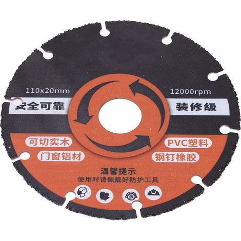 Lame de scie circulaire 110mm acier rapide HSS pour bois, découpe planche, disque à tronçonner bois pour meuleuse d'angle, outillage menuiserie (1/5)