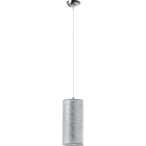 Lámpara colgante SELMA E27 42 W Fibra sintética plata (1/4)