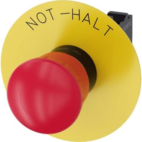 SIEMENS SIRIUS ATC - POUSSOIR PLAQUE FOND JAUNE NOT-HALT SUPPORT 1 NC RESSORT 3SU11001HB203CH0