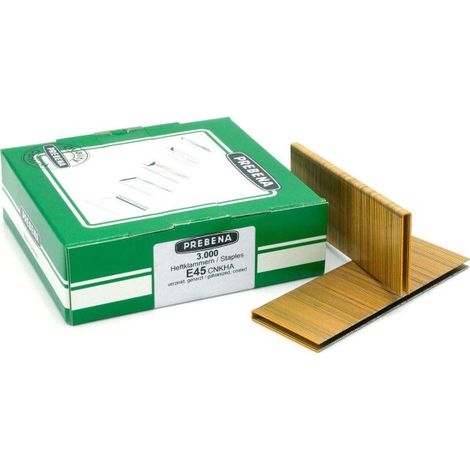 Prebena E Klammern 45mm verzinkt BeA Paslode Schneider Würth 90 Senco L KL-12 3,0M"-"EN11144