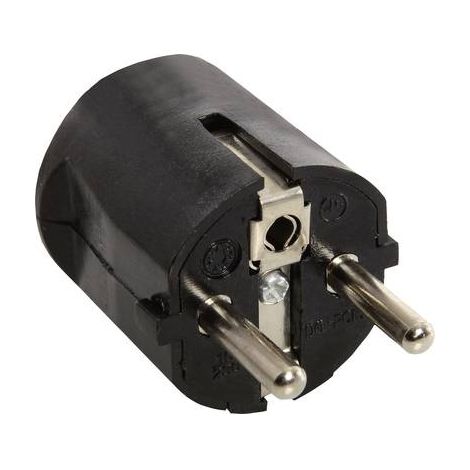 AS Schwabe 45032 clavija macho negra 16 A IP20