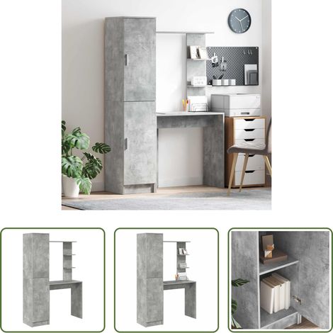 Bureau moderne - Bureau 2 pcs Gris béton (1/5)