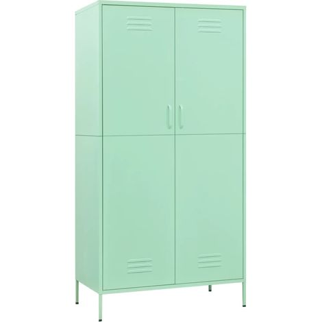 Garde-robe,Armoire Vert menthe 90x50x180 cm Acier CFW53955 (1/5)