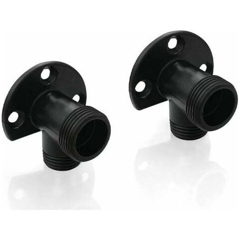 Kit d'installation noir mat pour tuyau de raccordement pour robinet apparent, système de douche extérieure, mitigeur thermo (1/2)