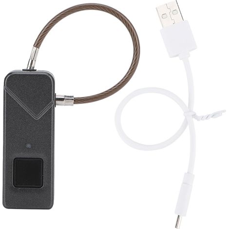 Cadenas intelligent à empreinte digitale, serrure de sécurité sans clé pour porte, bagages, valises, salle de sport, armoire (1/4)