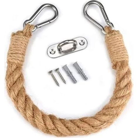 Porte-papier toilette,porte-serviette en corde de chanvre industrielle décoration pour toilette salle de bain baignoire 50cm (1/5)