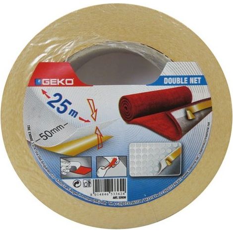 Adhésif double face tissu - 50 mm x 25 m