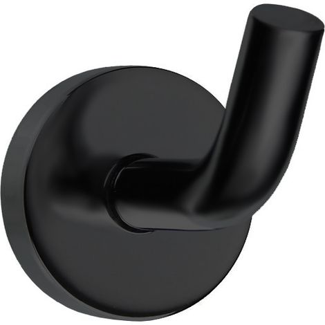 Patère TITO en laiton massif noir mat - 3,5 x 5,3 x h 3,8 cm - Koh-I-Noor