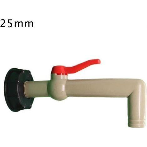 Adaptateur de cuve IBC à 90 degrés, robinet S60x6. Raccord de robinet d'étanchéité pour fût de 1 tonne. (1/4)
