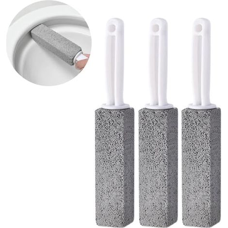 Lot de 3 pierres ponces pour le nettoyage des toilettes avec manche extra long (1/5)