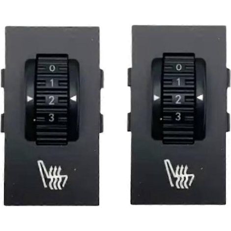 Interrupteur de siège chauffant 96653109ZD compatible avec Peugeot 207, 308, 407, 508, 3008 et Citroën C5. Bouton rotatif de réglage de la température. (1/4)