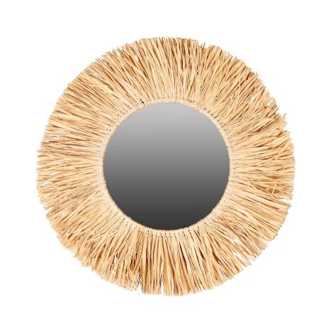 Miroir avec Franges en Raphia 46CM (1/2)