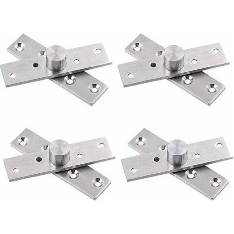 PA bisagras pivotantes de puerta giratorias ocultas de 360 grados, bisagras pivotantes para puerta de acero inoxidable engrosadas, bisagras superiores e inferiores de madera para gabinetes, v (1/4)