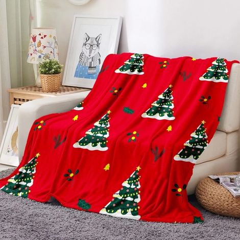 Couverture De Noël - En Polyester Doux - 100 X 77 Cm - Pour Canapé Lit Extérieur - Usage Intérieur Et Extérieur - 1 Pièce (1/2)