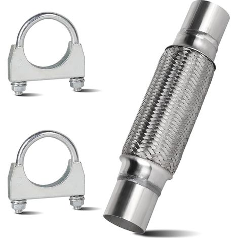 EFUTURETIME Flexible Exhaust Pipe 50 mm Stainless Steel 200 × 300 mm