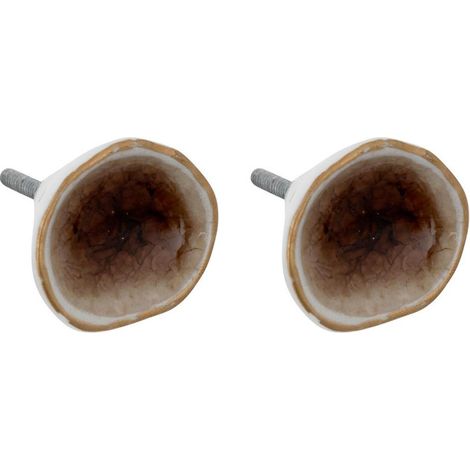 Lot de 2 Boutons de Meuble "Elaina" 4cm Beige (1/2)