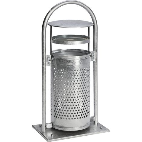 VAR, Cendrier combiné avec arceau et toit, capacité 65 l, l x (1/4)