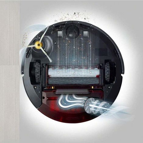 Confezione da 2 spazzole in gomma multi-superficie per aspirapolvere robot Roomba serie i ed e. (1/4)