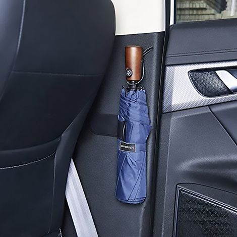 Support de parapluie autocollant en plastique noir, crochet de rangement pour voiture ou maison (1/5)