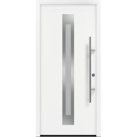 Hörmann Ecostar Haustür "ISOPRO Secur IPS 770S", verkehrsweiß (RAL 9016), 110 x 210 cm (B x H), DIN Rechts