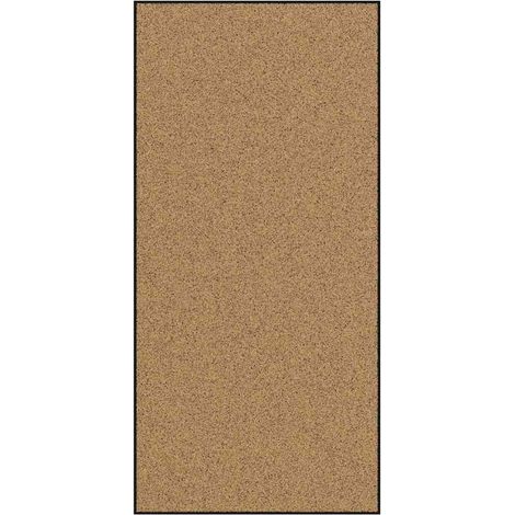 Tapis d'entrée Crème et noir 120 x 250 cm Polyamide et PVC (1/5)