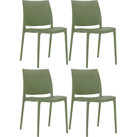 Set di 4 sedie Maya oliva