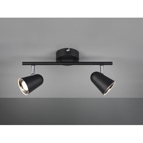 LED Deckenstrahler TOULOUSE Schwarz 2-flammig, Breite 34cm (1/5)