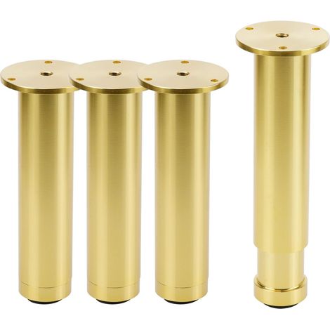 Stück goldene, verstellbare Sofabeine aus Metall, moderne Möbelbeine für Schrank, Couch, Kommode, Kleiderschrank, Höhe 15 cm / 6 Zoll (1/5)