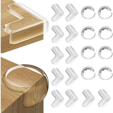 20 PCS Coin de Table Protection Bebe Protection Protege Coin de Table Bebe Meuble Bébé Protection Angle de Table avec Une Super Colle Améliorée, pour Securite Enfant Sécurité Domestique (1/5)