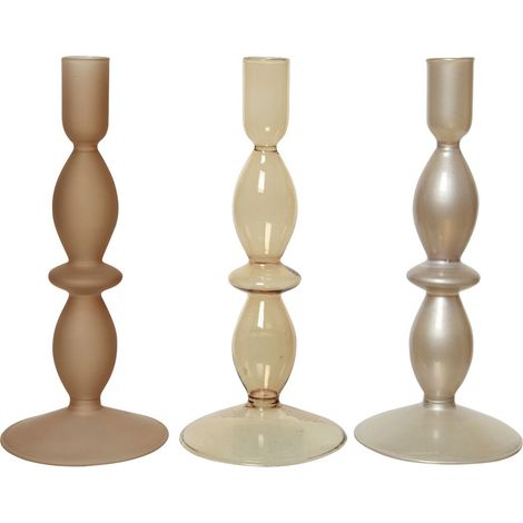 Kaemingk Kerzenhalter aus Glas 20,5 cm Kerze