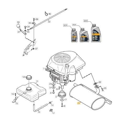KIT SILENCIADOR ORIGINAL STIGA - 1134-6719-01