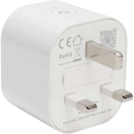 Prise connectée Wi-Fi avec commande vocale, compatible avec Alexa, prise britannique 110-240 V (1/5)