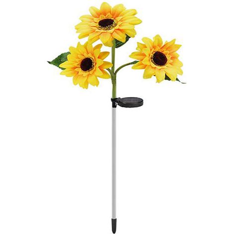 Tournesols avec cellules solaires pour usage extérieur, paquet de 3 tournesols-AquaForge
