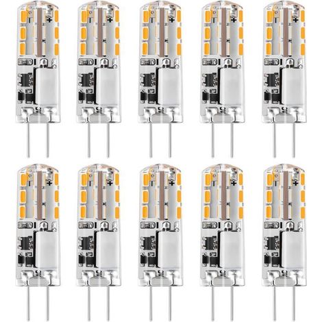 Ampoules LED G4 12V AC/DC Blanc Chaud 3000K, 2 W, Non Variable Lumière(10 pcs) (1/5)