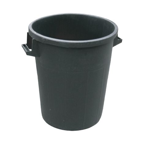 Bidon en plastique noir 50L – Avec 2 poignées – Pour espaces confinés – Idéal pour stockage liquide – ICS